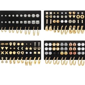 Gold and Silver Earring Set